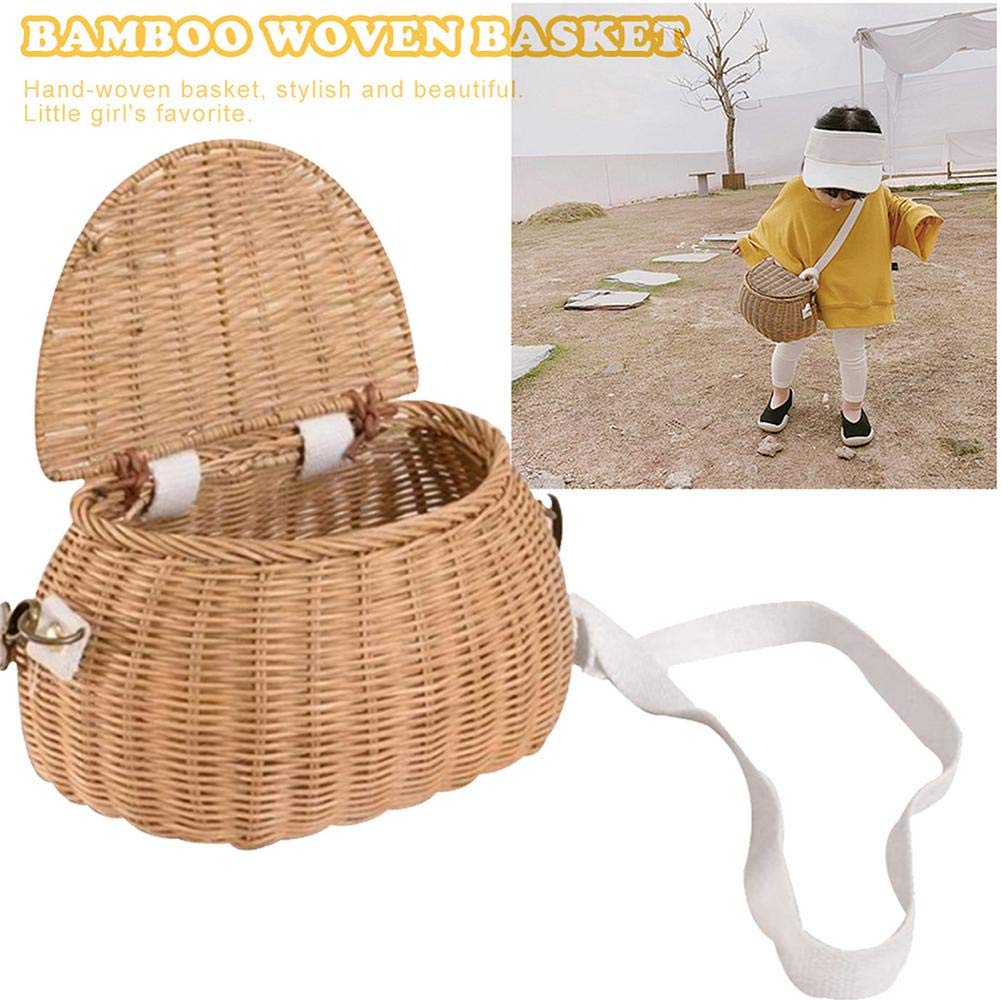 Panier Avant Guidon Enfant Panier De Vélo Avant Tressé Pour Enfant - Fixation Par Sangles, Pour Vélos 12-18 Pouces, Filles Et Garçons Panier Jouets Enfant