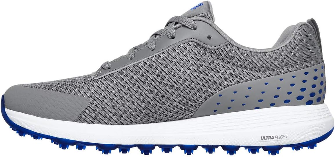 Skechers Men's GO Max Golf Shoe 7.5 Wide Gray/Blue Mesh