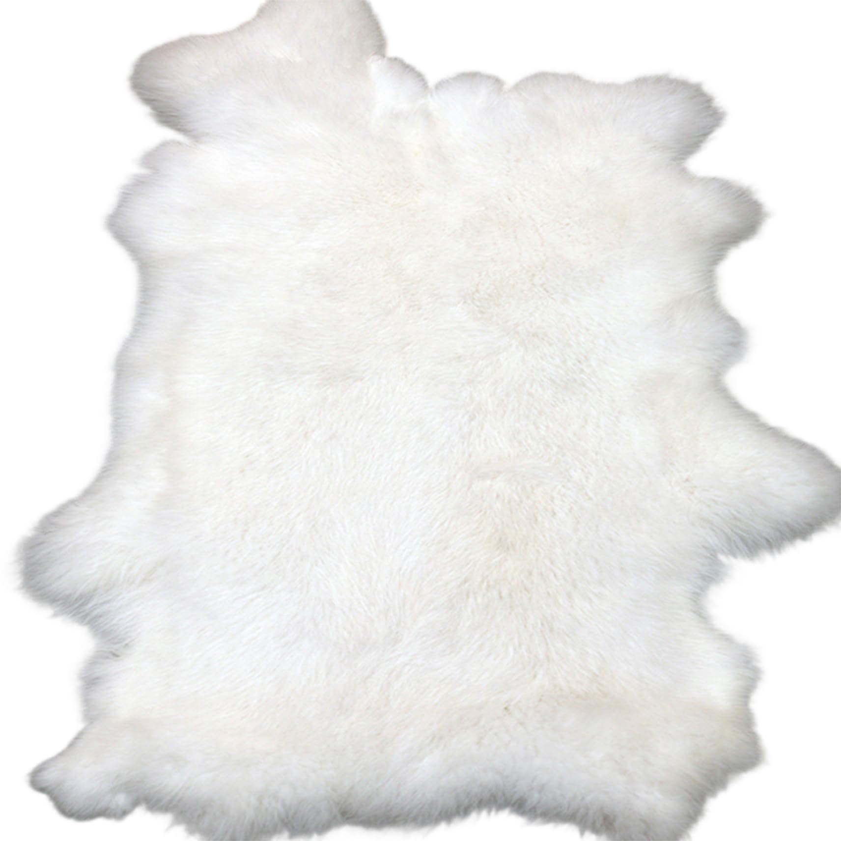 Faroby Rabbit Pelt 18x11in - White Animal Skin Rug with Sewing Quality Leather Rabbit Hide for Craft, Parkas, Hats, Mittens, Clothing