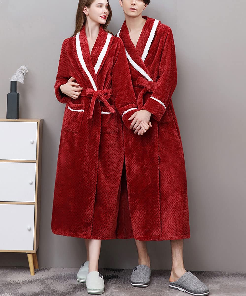 strapless open back dress Ladies Fleece Lined Flannel Nightrobe - Red Tartan | Small