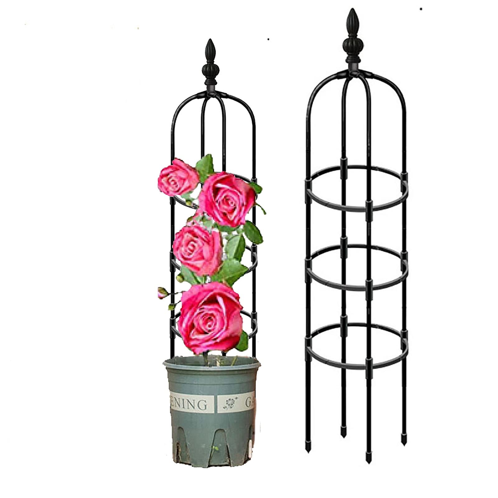 NiHome Lot De 6 Treillis De Jardin 127cm - Support Plantes Grimpantes Pour Roses Clématites Tomates