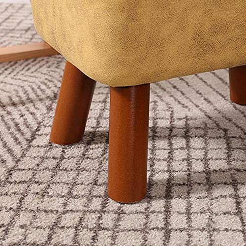Tabouret de canapé jaune moderne avec repose-pieds de salon - 6