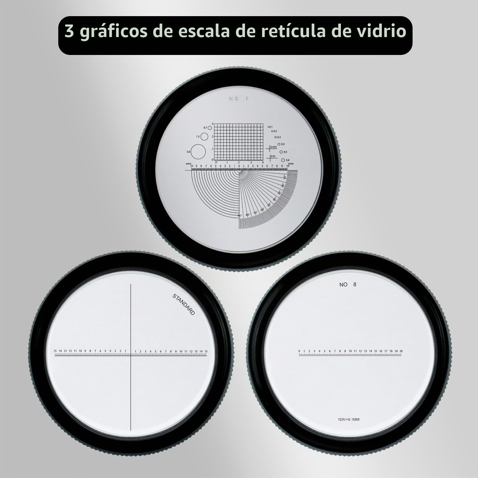 Lupa de Joyero 10x con 6 Luces LED y Escala de Vidrio de 3, Lupa Portátil y Recargable de 25 mm de Campo de Visión, para Joyería, Gemas, Monedas, Herramienta de Hobby