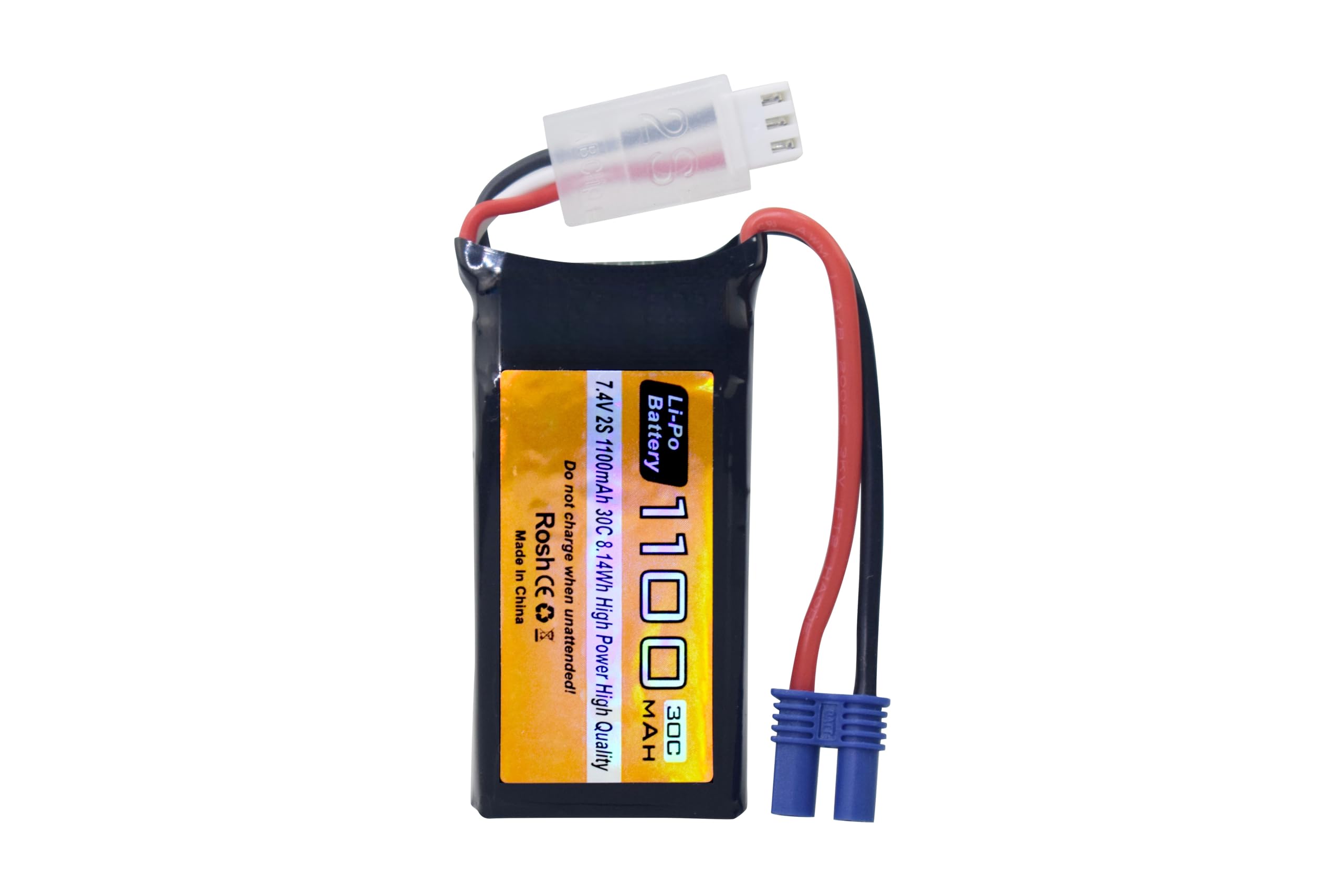 2PCS 7.4V 1100mAh 2S Lipo Akku mit EC2 Stecker und 2-in-1 Ladegerät für UTB18 Allradantrieb Off-Road Hochleistungskletterfahrzeug RC Fernbedienung Fahrzeug