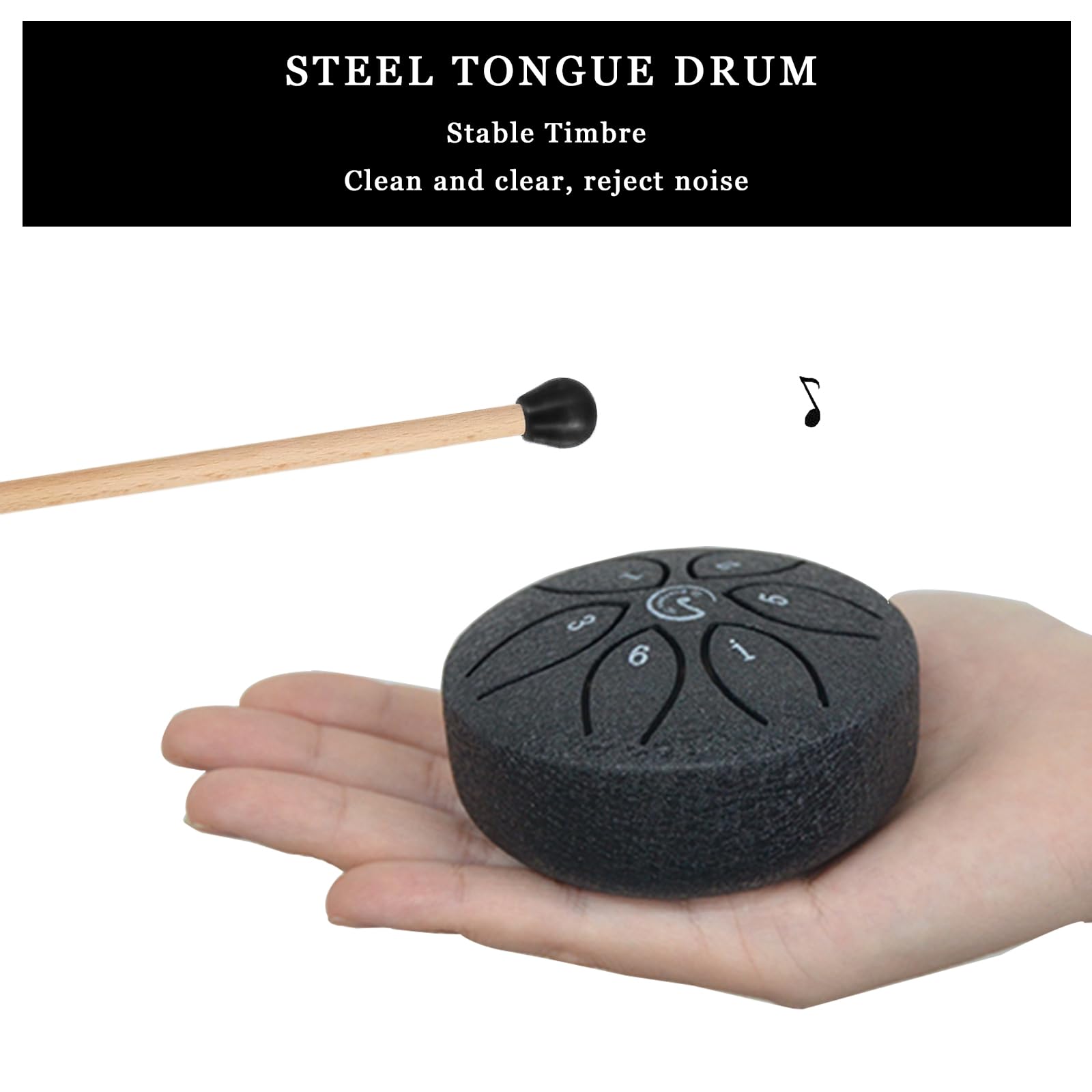 Tongue Drum 356mm, stalen tongtrommel 15 tonen, regentrommel in D majeur toonsoort, regenklokkenspel met 2 stokken en draagtas, handpantrommel, percussie-instrument voor muzieklessen en yoga, blauw | NL