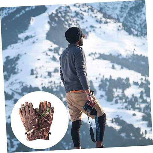 Miniatura 2 de Kisangel 1 par de guantes de caza guantes de bicicleta para hombres equipo de ciclismo para hombres guantes de caza de camuflaje