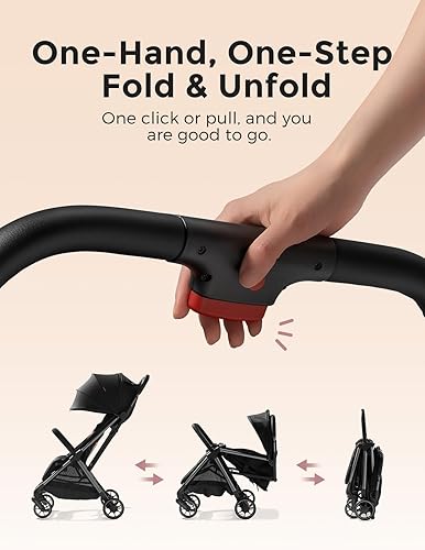 Miniatura 2 de Momcozy ClickGo - Cochecito ligero, cochecito de viaje compacto para avión con plegado de un solo clic, cochecitos de bebé y cochecito para niños