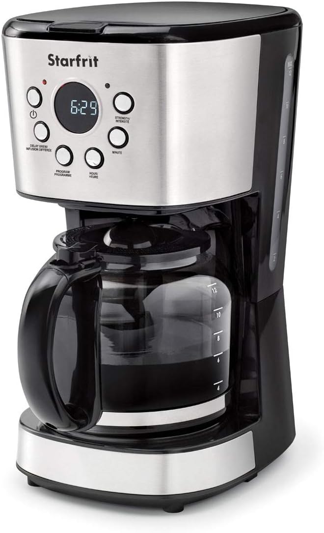 Programmable Drip Coffee Maker - 12 Cups - LCF Display - Stainless Steel Design