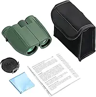 Binóculos para Observação de Aves,10x25 Fácil e À Prova de Água,Binóculos de Viagem Compactos | para Navegadores, Caminhantes, Fãs de Desporto, Campistas, Fotógrafos, Atividades ao Ar