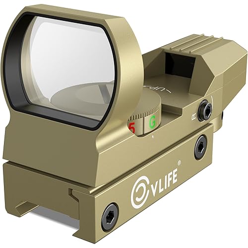CVLIFE 1X22X33 Red Green Dot Gun Sight Scope Reflex Sight with 20mm Rail