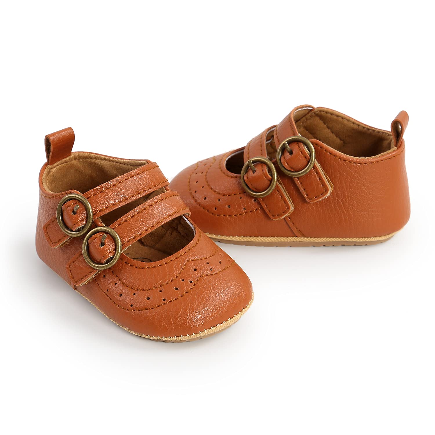 Baby Girls First Walking Shoes Mary Jane PU Leather Anti-Slip Princess Shoes Infant Baby Shoes — view 57