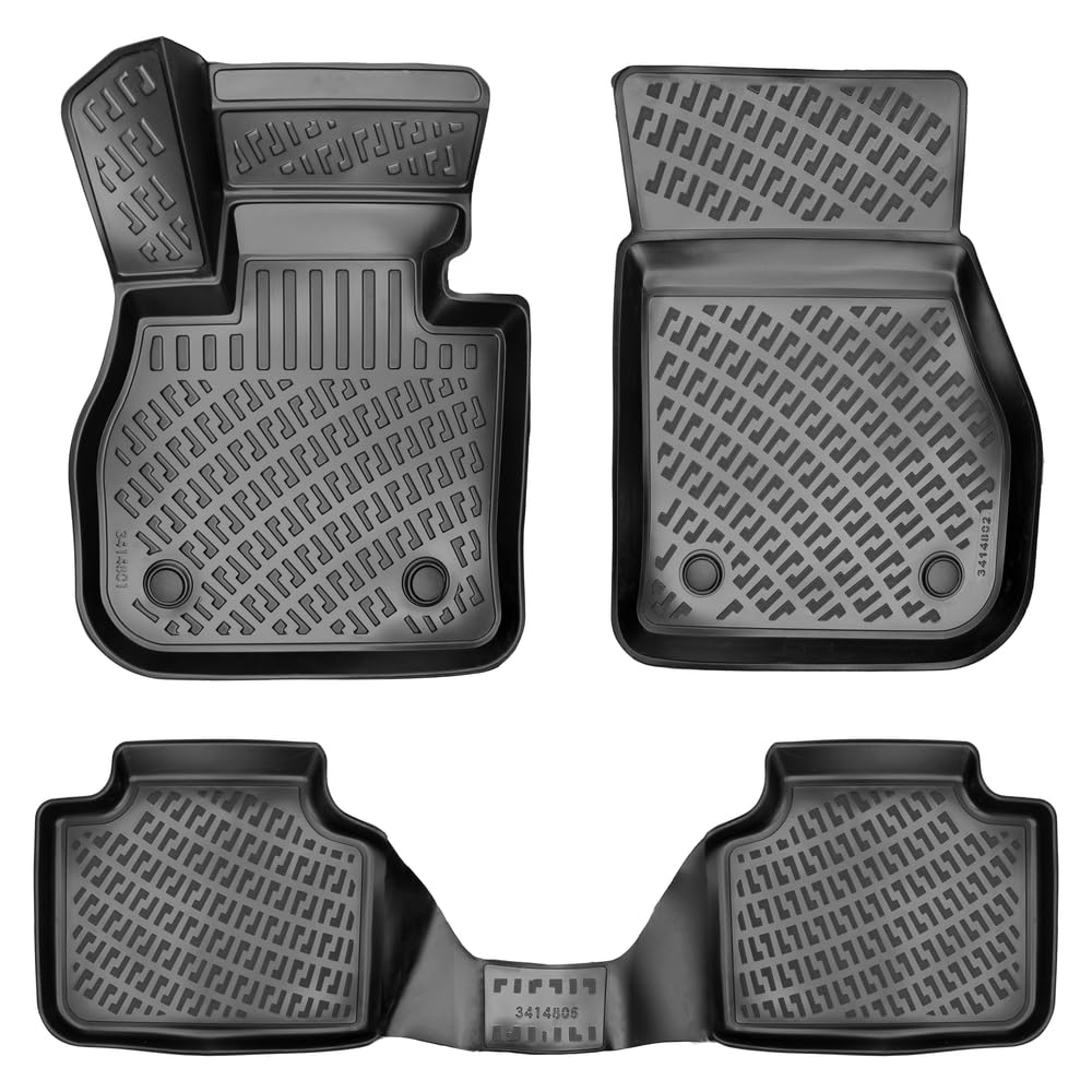 Photo 1 of Croc Liner Floor Mats Front and Rear All Weather Custom Fit Floor Liner Compatible with BMW X1 (2023-2024)