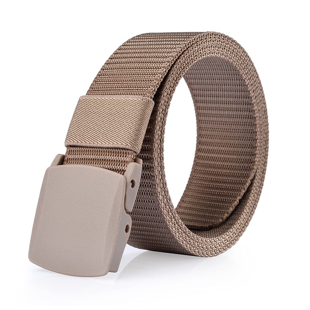 Hycoprot Unisex Khaki Men's Tactical Military Webbing Belt - Canvas & Nylon, Quick Release For Sports, Walking, Hiking (1, )