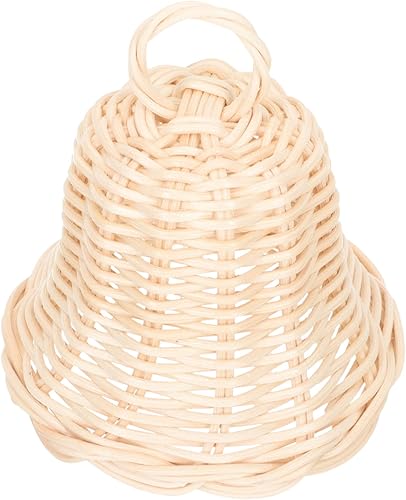 Adorno de campana de Navidad, adornos de campana de mimbre hechos a mano, campanas tejidas a mano, adorno colgante de Navidad para decoración de