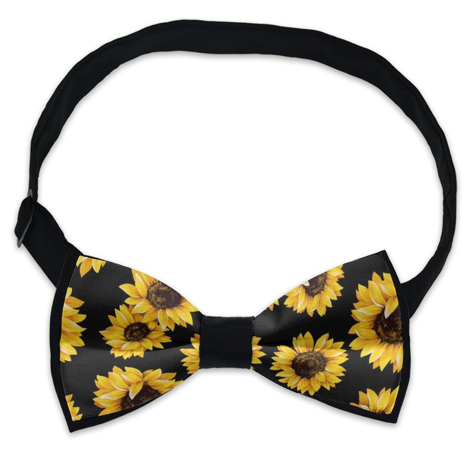 RIMENCH Men Bow Tie Elegant Bow Ties Stylish Bow Ties for Wedding, Tuxedo, Party, Dress up, Christmas Fashion Necktie Yellow Sunflowers Bow Ties