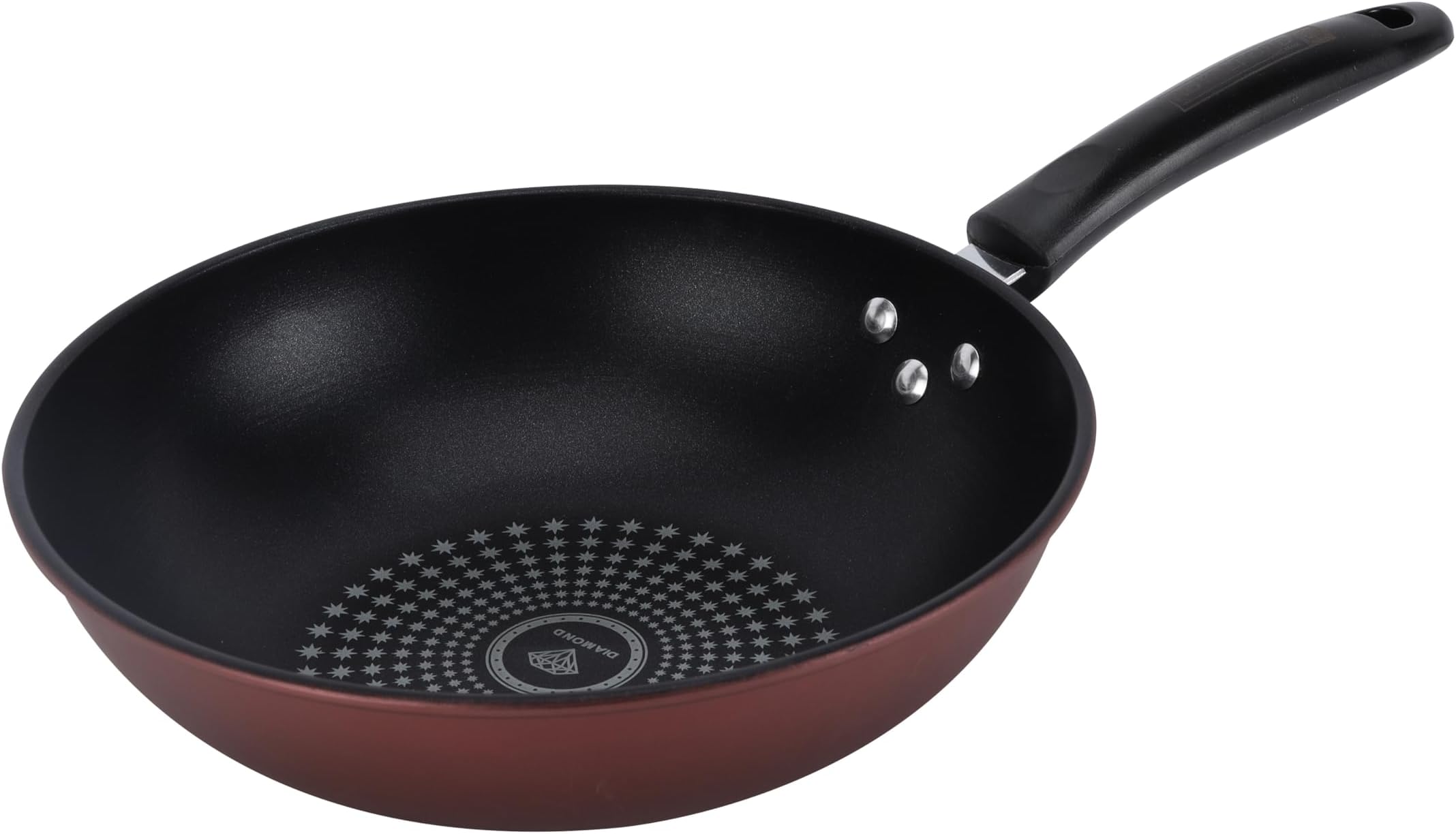 28cm Non-Stick Coating Carbon Steel Wok Pan RF12121 Stylish Design with Soft Touch Handles