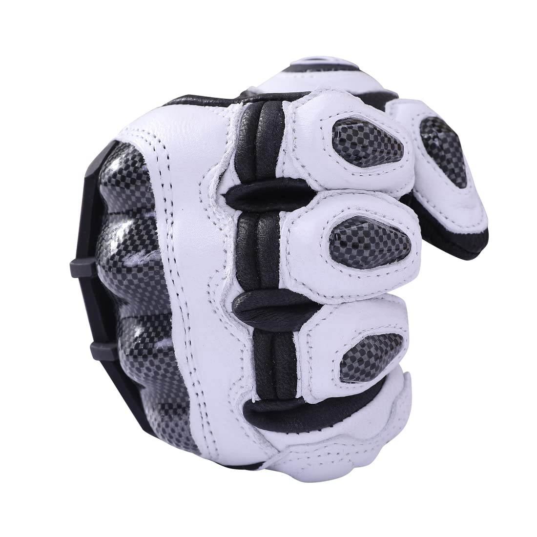 Harssidanzar Hombres Motocicletas Guantes de Carreras de Carretera con protección de Nudillos para Deportes de Motor para Montar en Motocicleta con Dedos completos KM046