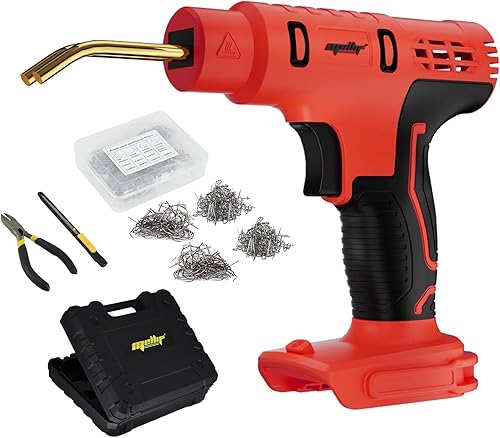 Mellif - Soldadora de plástico, pistola de grapadora en caliente inalámbrica compatible con batería Milwaukee de 18 V, máquina de soldadura de