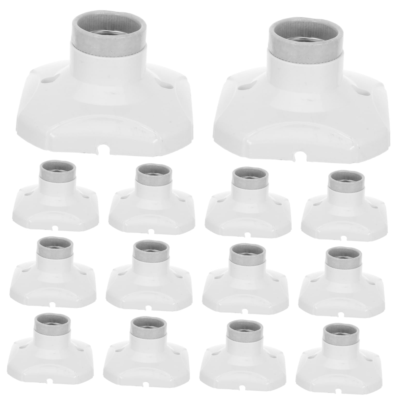 Mipcase Portalampada E27 in Ceramica Bianca, Filettatura a Vite, 250 V, Installazione Facile, 20 Pezzi per Casa e Locali Commerciali