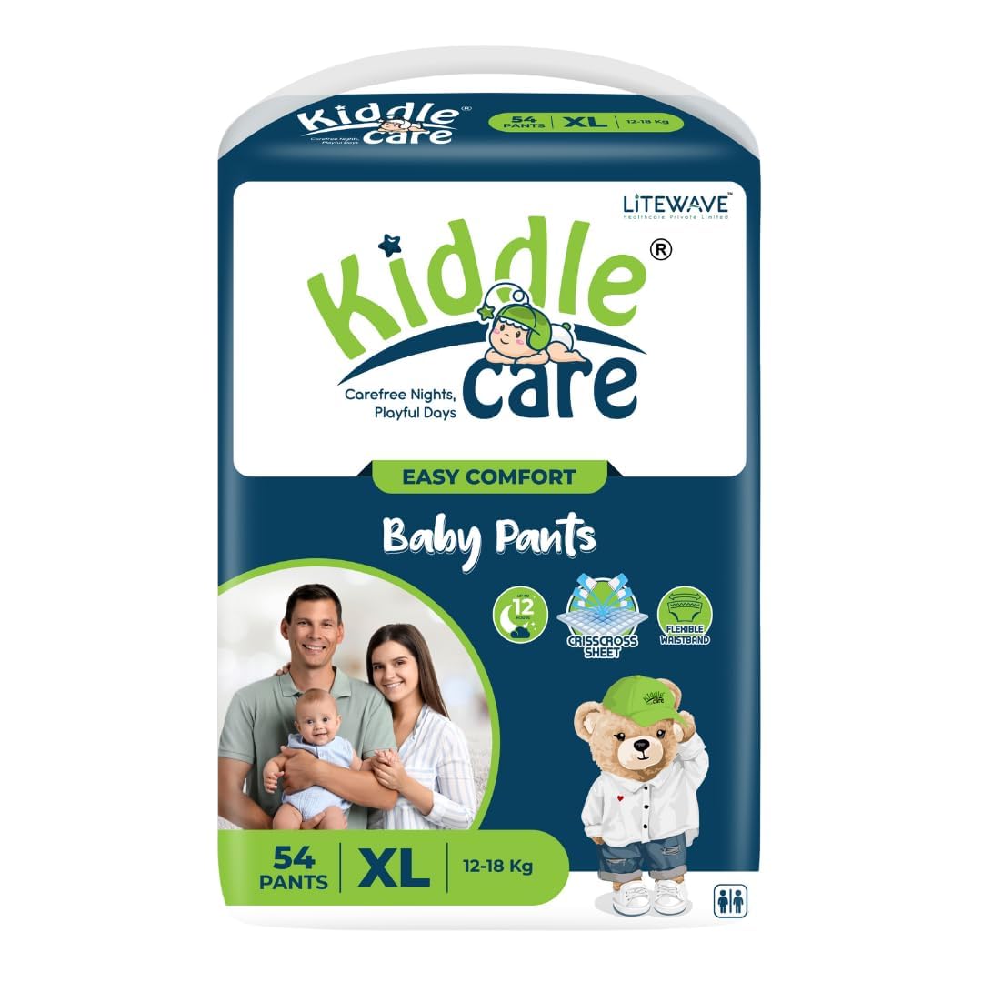 Easy Comfort Baby Diaper Pants | Extra Large (XL) | 12-18 Kg | 54 Pieces | Up to 12 Hours Protection, Prevents Leakage, Wetness Indicator Breathable Comfy Fit Keeps Baby Dry All Day-image-43