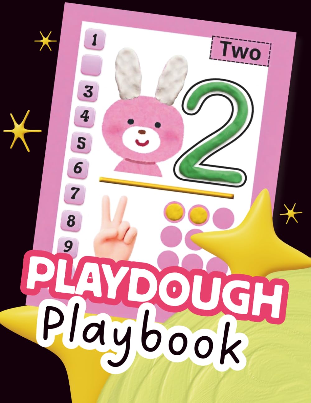 Playdough Playbook: Learn to Count 1-10 & Alphabet A-Z | Preschool Activity Book | Fine Motor Skills & Sensory Play Learning Binder