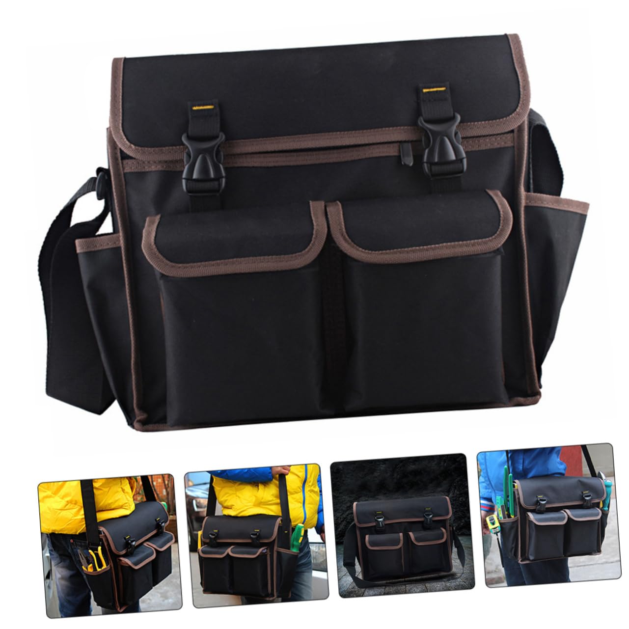 Bolsa de Herramientas de Lona para Electricistas Negra