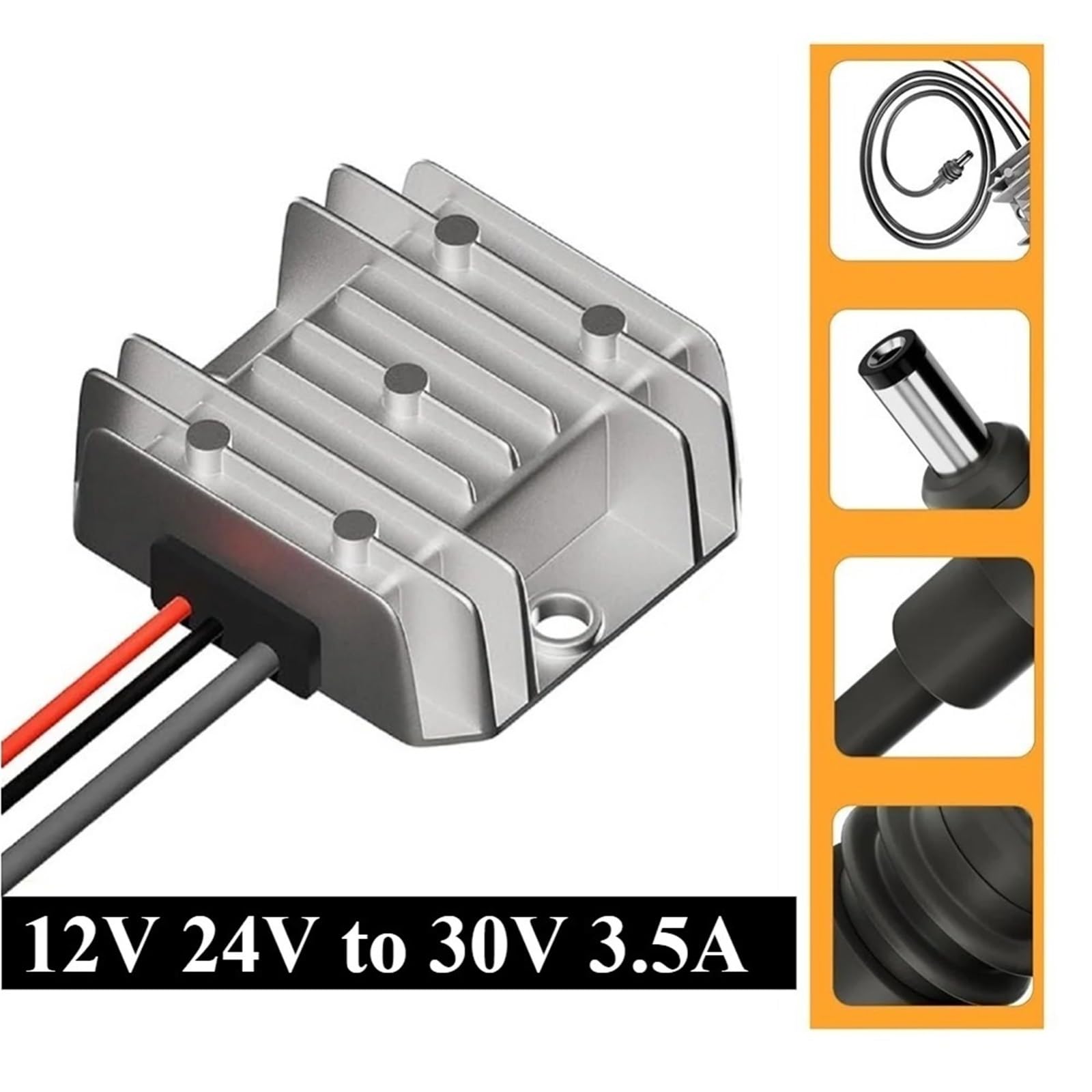 12V 24V to 30V 3.5A DC DC Step Up Converter Stabilizer Step Up Power Cable with Cable 9V to 28V Input Power