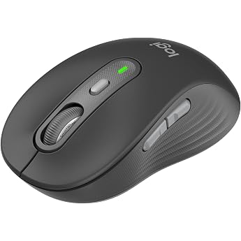 Logitech M750 Wireless Mouse, Quiet, Wireless, High Speed Scroll, Signature | Regular Size, 6 Buttons, Side Buttons, Battery 