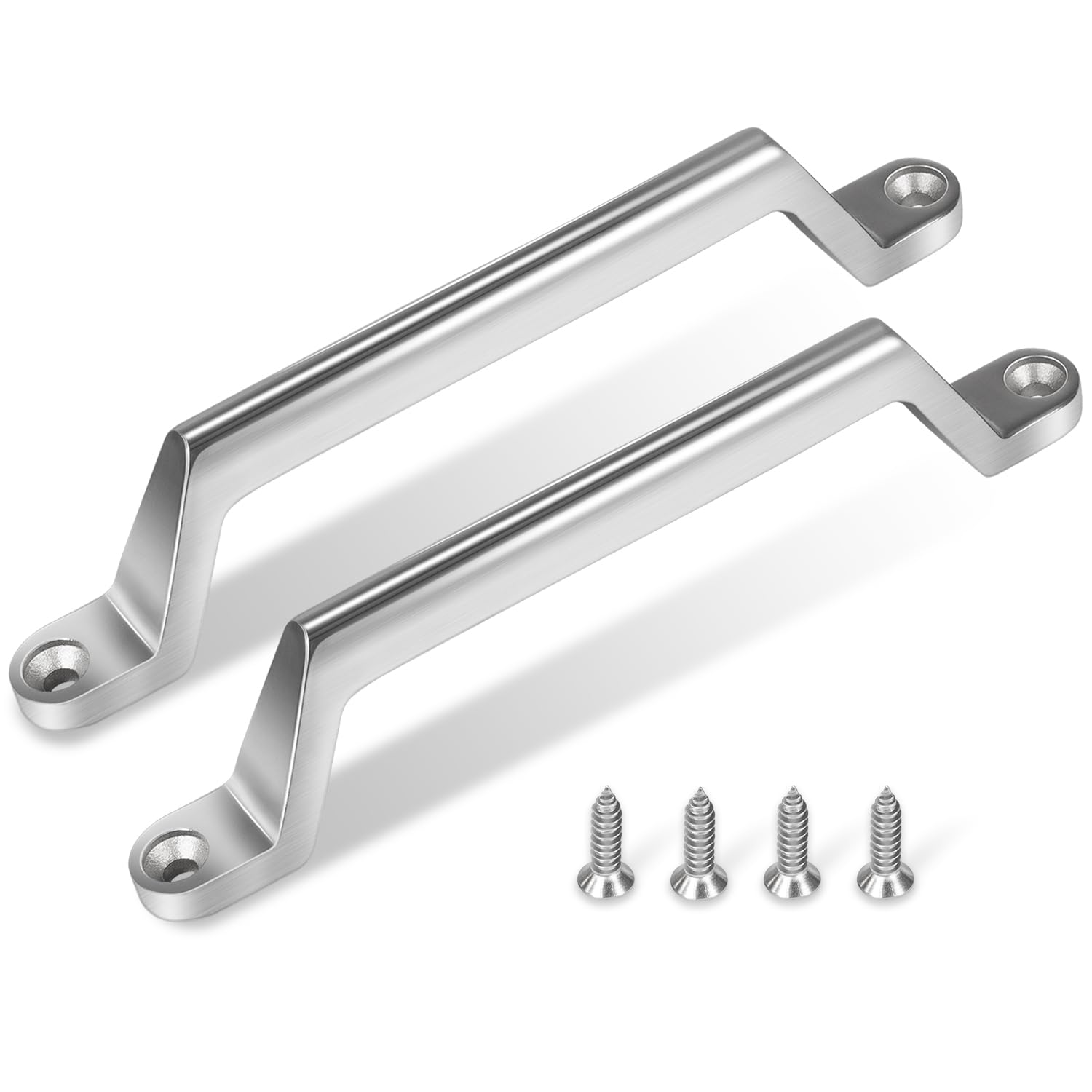 USSKYBOY Universal RV Grab Door Handle, Solid Stainless Steel Grab Handle for Camper, Trailer, Cargo Trailer, Motor Home, Boat, Automotive, Cart (2 PCS with Screws)
