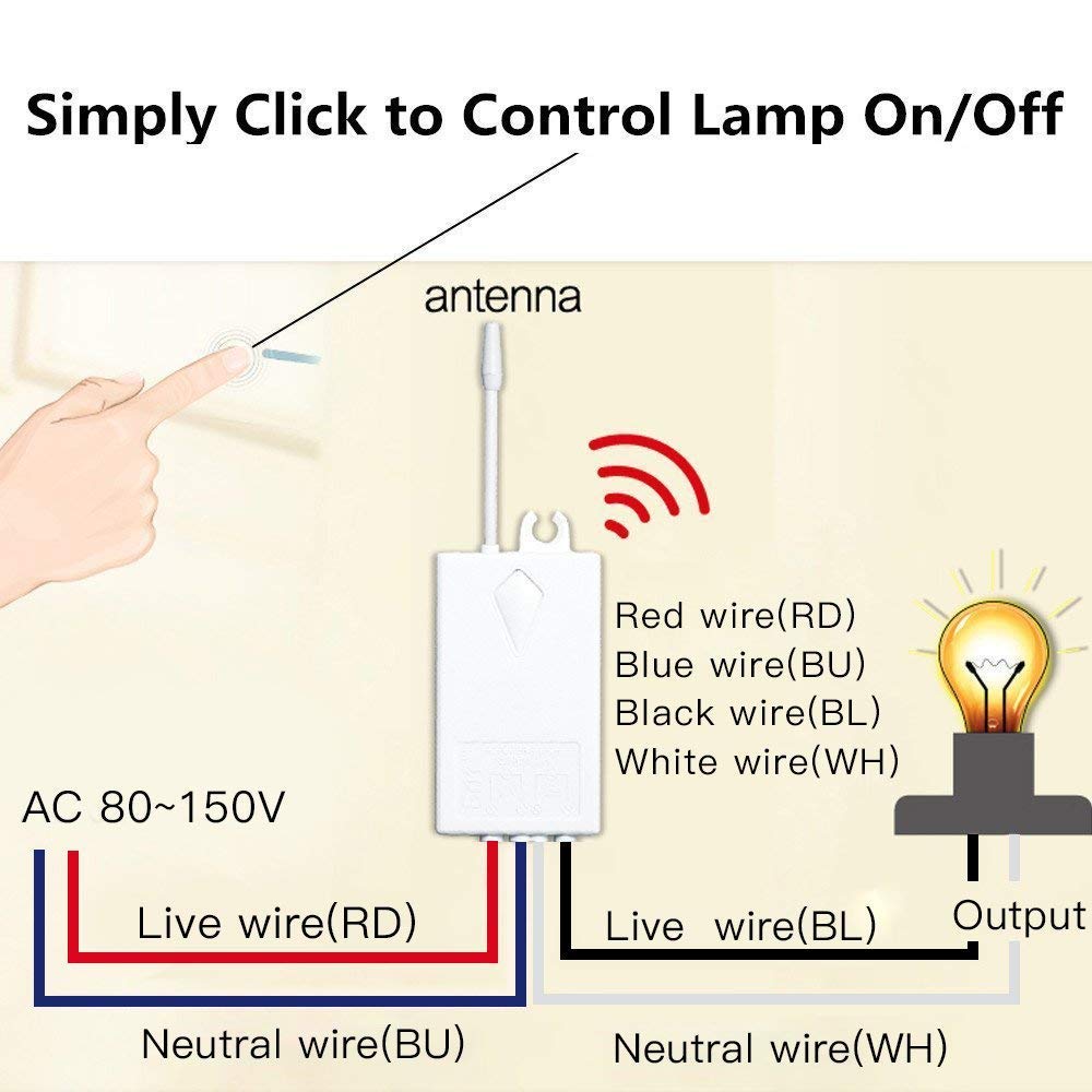 Nineleaf Alexa kompatibel intelligente WLAN lichtschalter. Funktioniert mit Echo, Echo Dot und Google Home, mit App Steuerung ¨¹berall und zu jeder Zeit. 1 Lichtschalter, 2 Empf?nger Set.