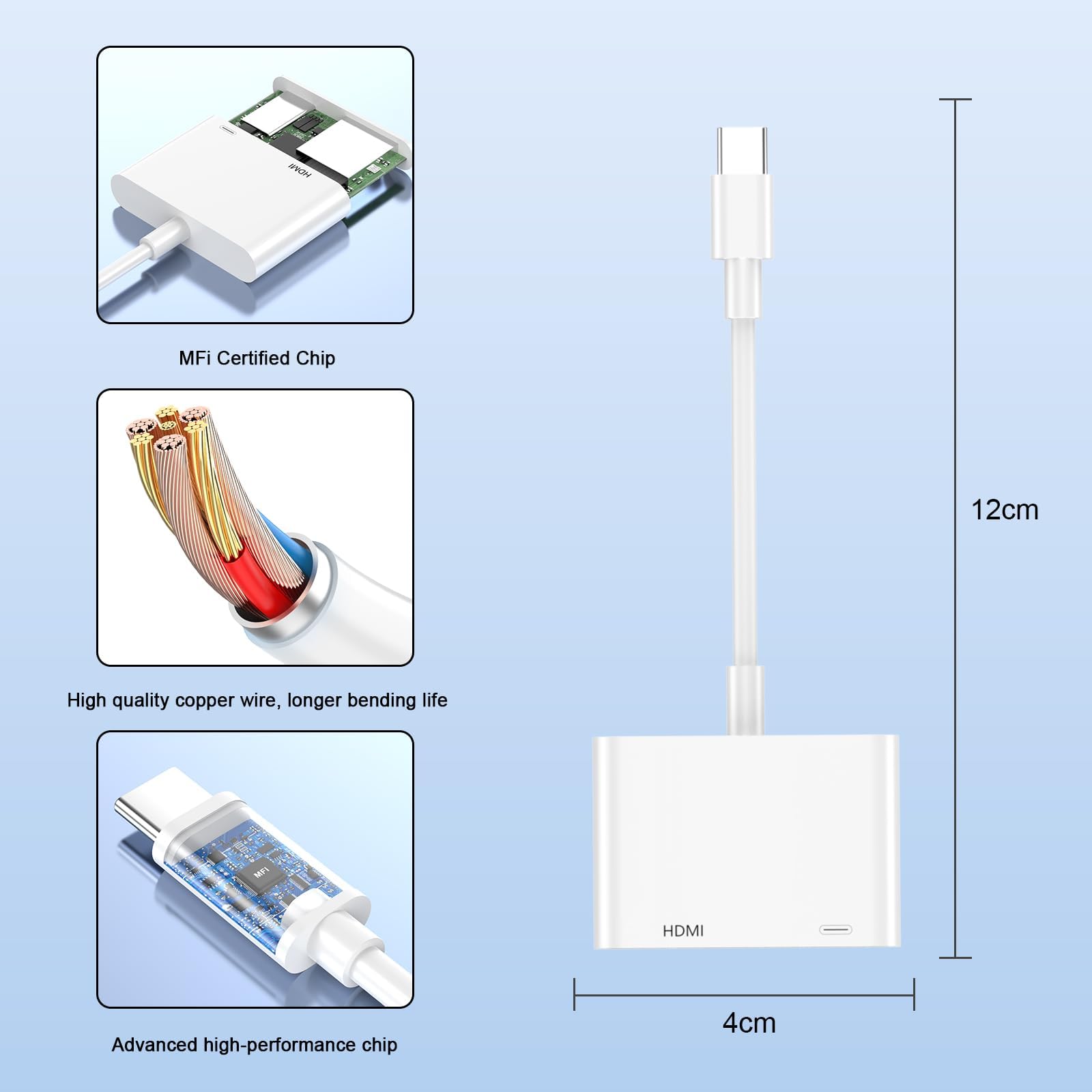 Amazon.co.jp: [Apple MFi認証] USB C - HDMIアダプター iPhone 17 16