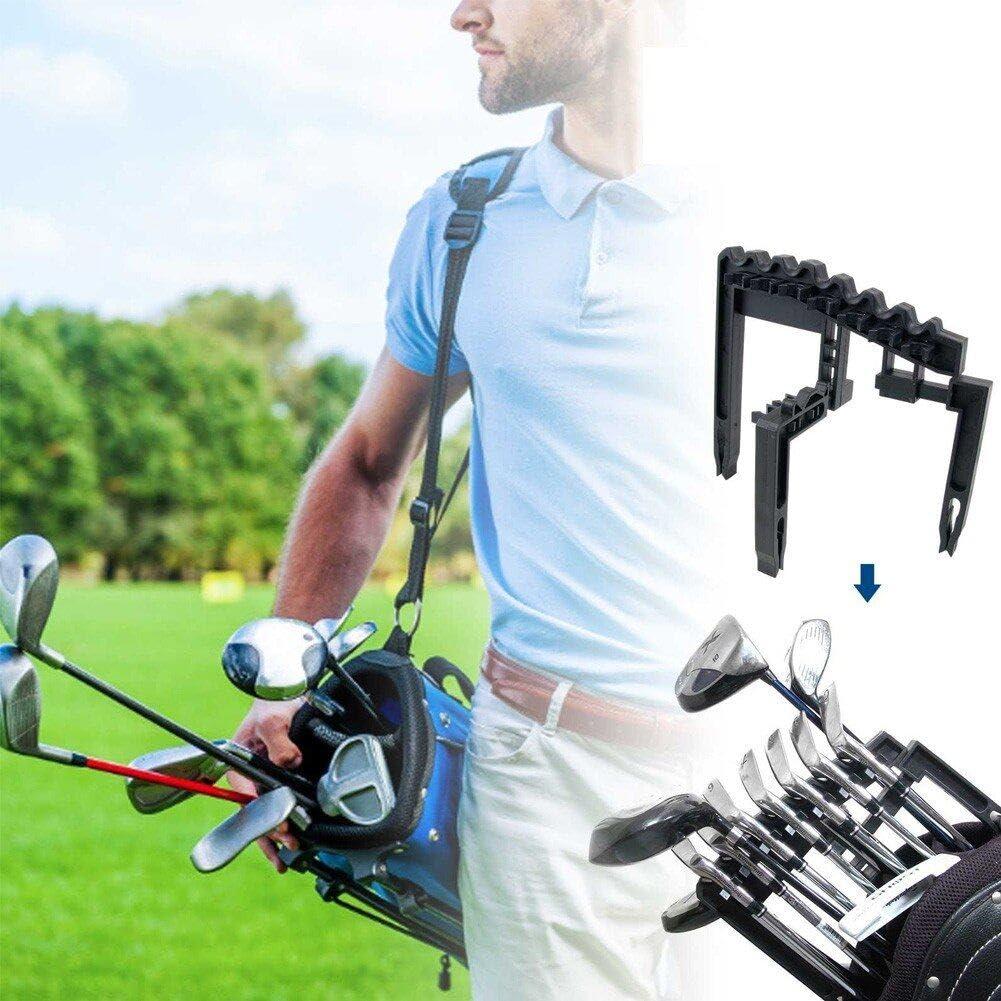 Support de Club de Golf 9 Fer en Fer Durable, Outil Universel pour 9 Clubs de Golf, Support de Rangement Debout pour Clubs de Golf, Accessoires de Golf.