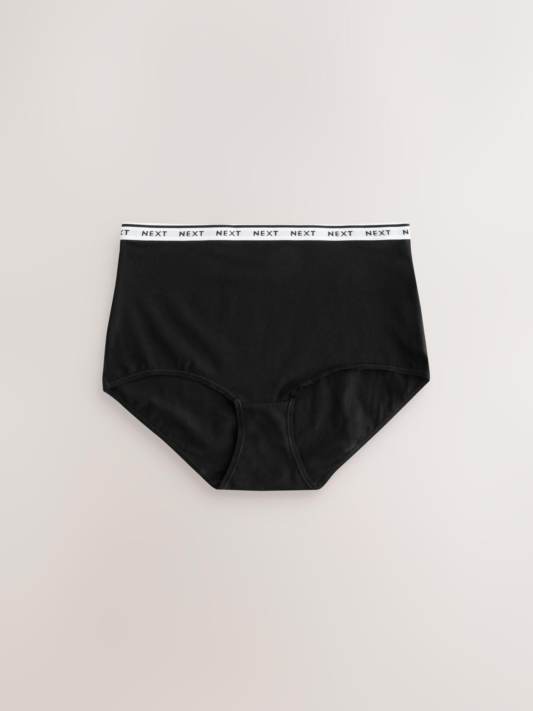 NEXT Damen 7er-Pack Baumwoll-Slips mit Logo, voll bedeckend