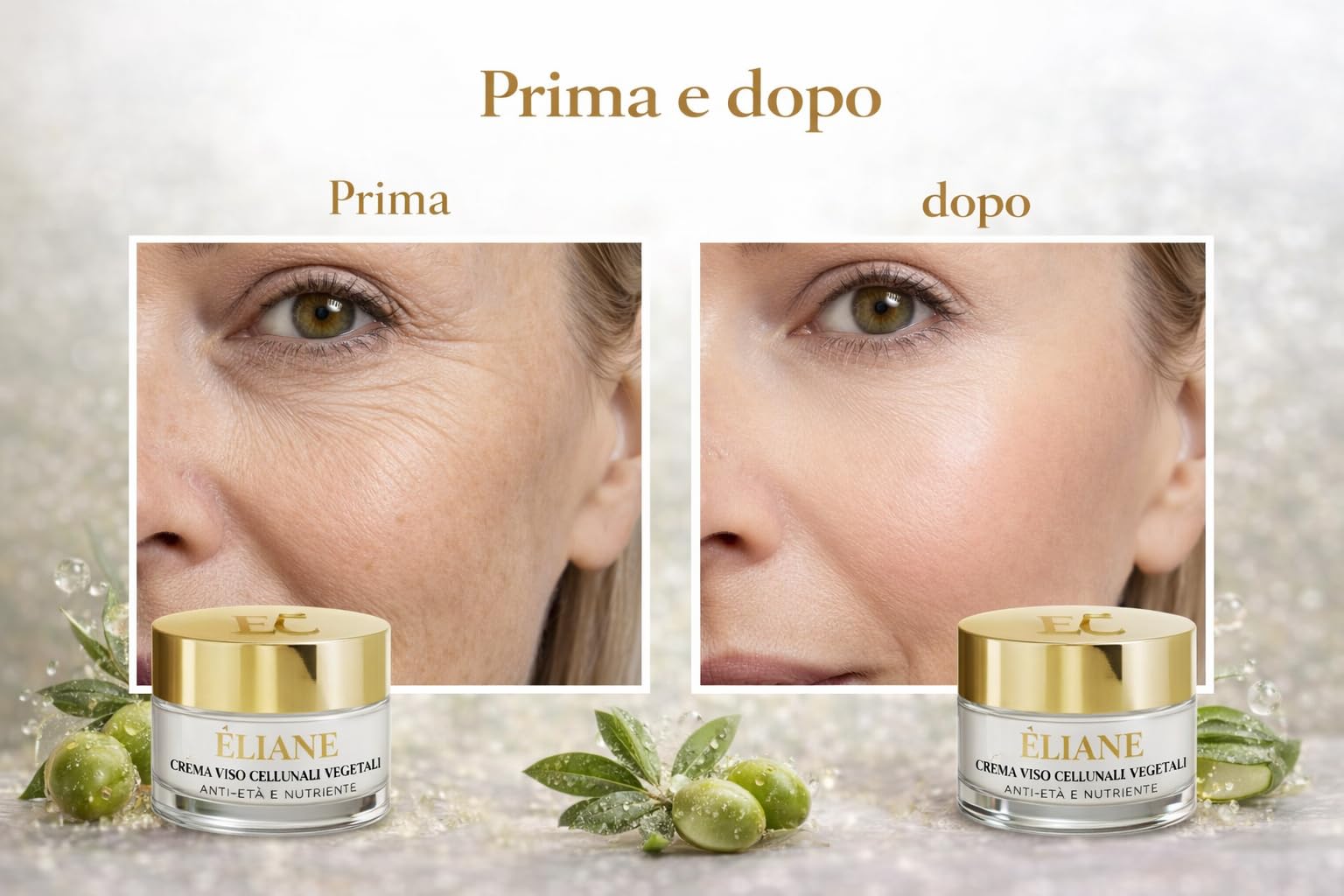 Crema Viso Cellule Staminali d'Uva Éliane: Trattamento Intensivo Anti-Rughe e Rivitalizzante - Texture Setosa con Aloe Vera e Burro di Karité - Effetto Glow Naturale