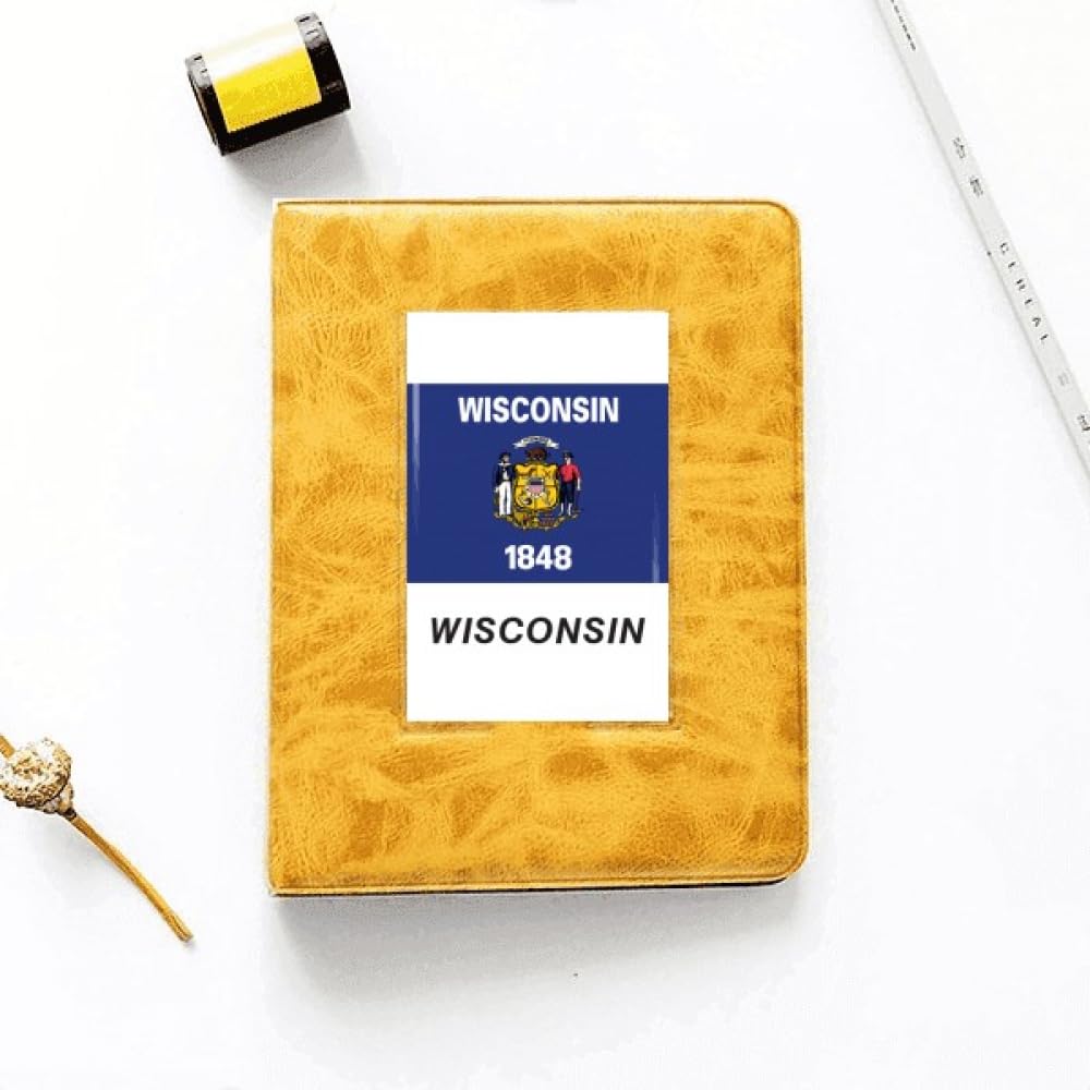 no/no Outline Flag State Wisconsin Photo Album Family Wedding Picture 4x6