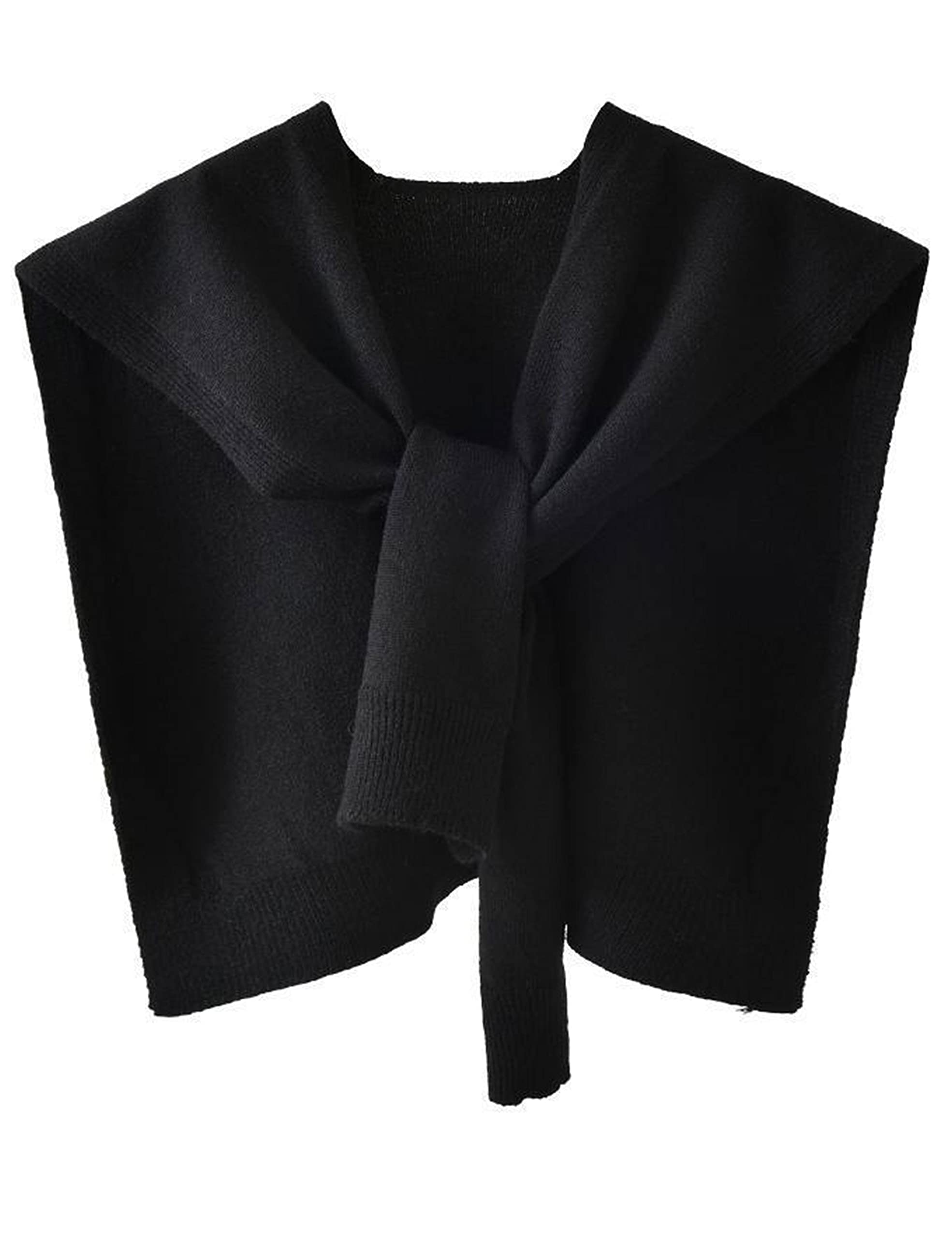 Zontroldy Sweater Scarf Wrap Cape Shawls for Women Knitted Knotted Tops