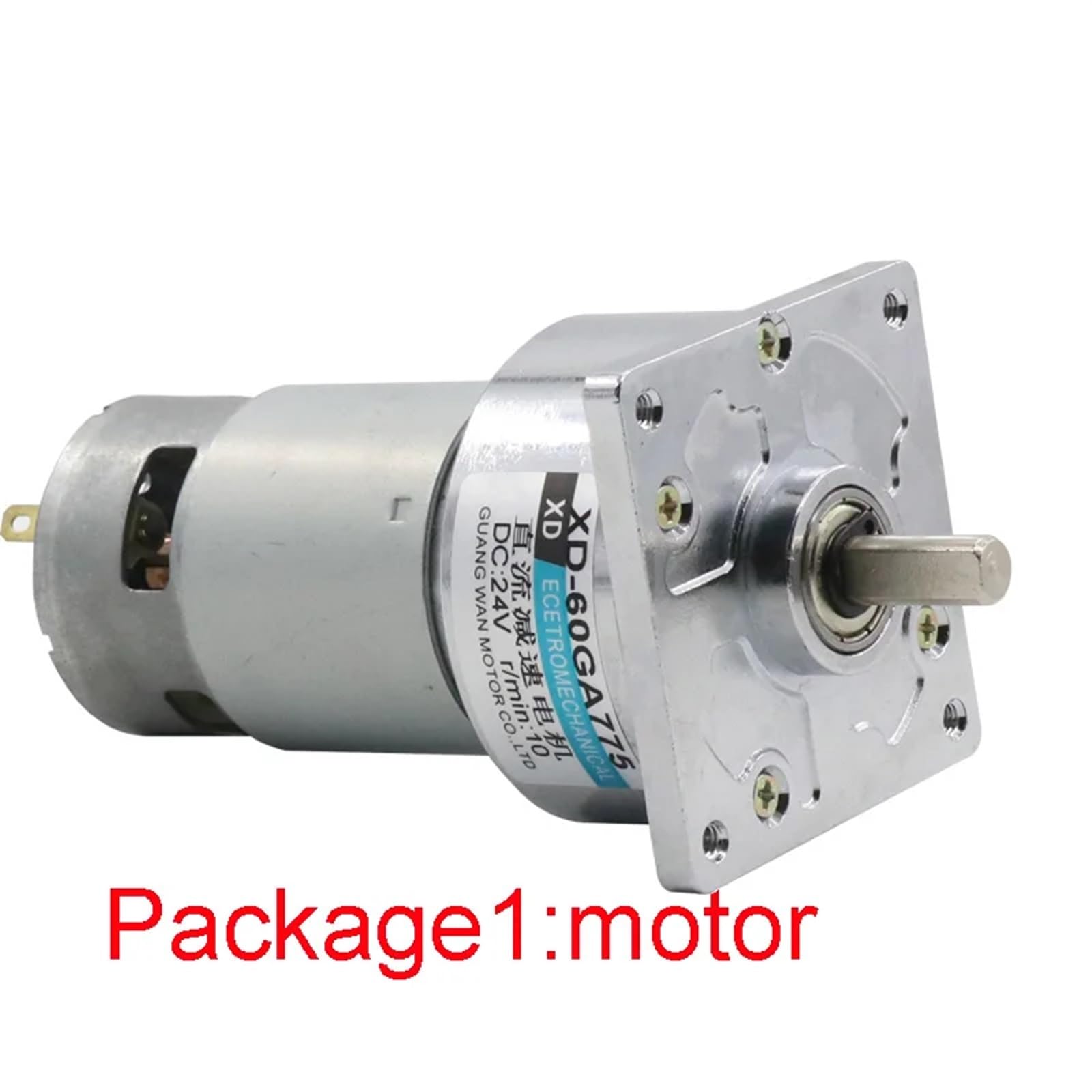Mikromotor mit Getriebemotor, Gleichstrommotor mit Permanent-Mikromagnet, hohes Drehmoment (24 V, 30 U/min)