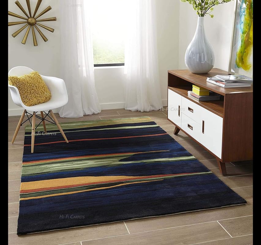 Image of Carpets and Rugs Handwoven Woolen Thick Floral and Contemporary Designs for Area Rugs, Carpets for Living Room, Bedroom, Hall Long Size 12x15 feet