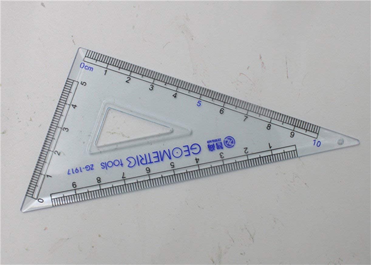ZHONGJIUYUAN 40er-Set (1 Box) 4 stlye Lineale Dreieckslineal Winkelmesser Schule Kinder Geschenk-Set Messwerkzeuge Schreibwaren Zubehör