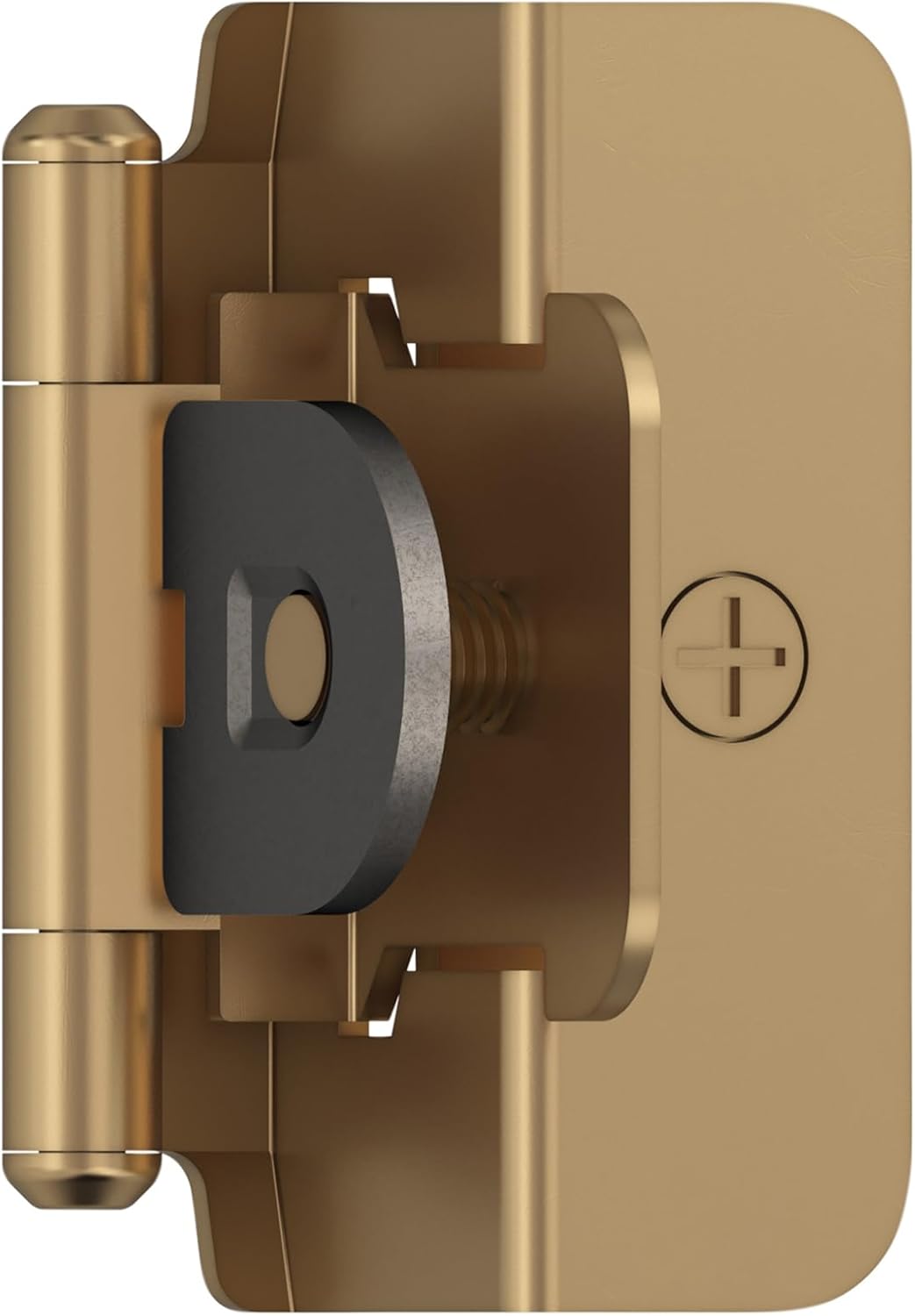 Amerock BPR8704CZ | Cabinet Hinge | 1/2 in (13 mm) Overlay Double Demountable | Champagne Bronze | Kitchen Cabinet Door Hinge | 1 Pair/2 Pack | Functional Hardware