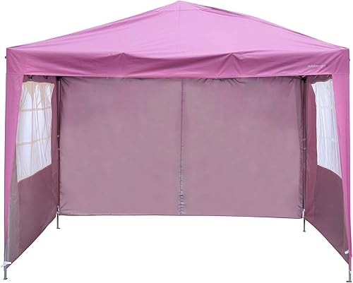 Miniatura 5 de Carpa de campaña desplegable de 10 x 10 pulgadas, cenadores instantáneos con 4 paredes laterales extraíbles, color azul