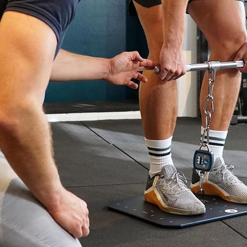 Miniatura 7 de EasyForce Dinamómetro digital de rendimiento  Capacidad máxima de fuerza 661.4 lbs (2942 N)  para entrenadores de fuerza, fisioterapeutas y