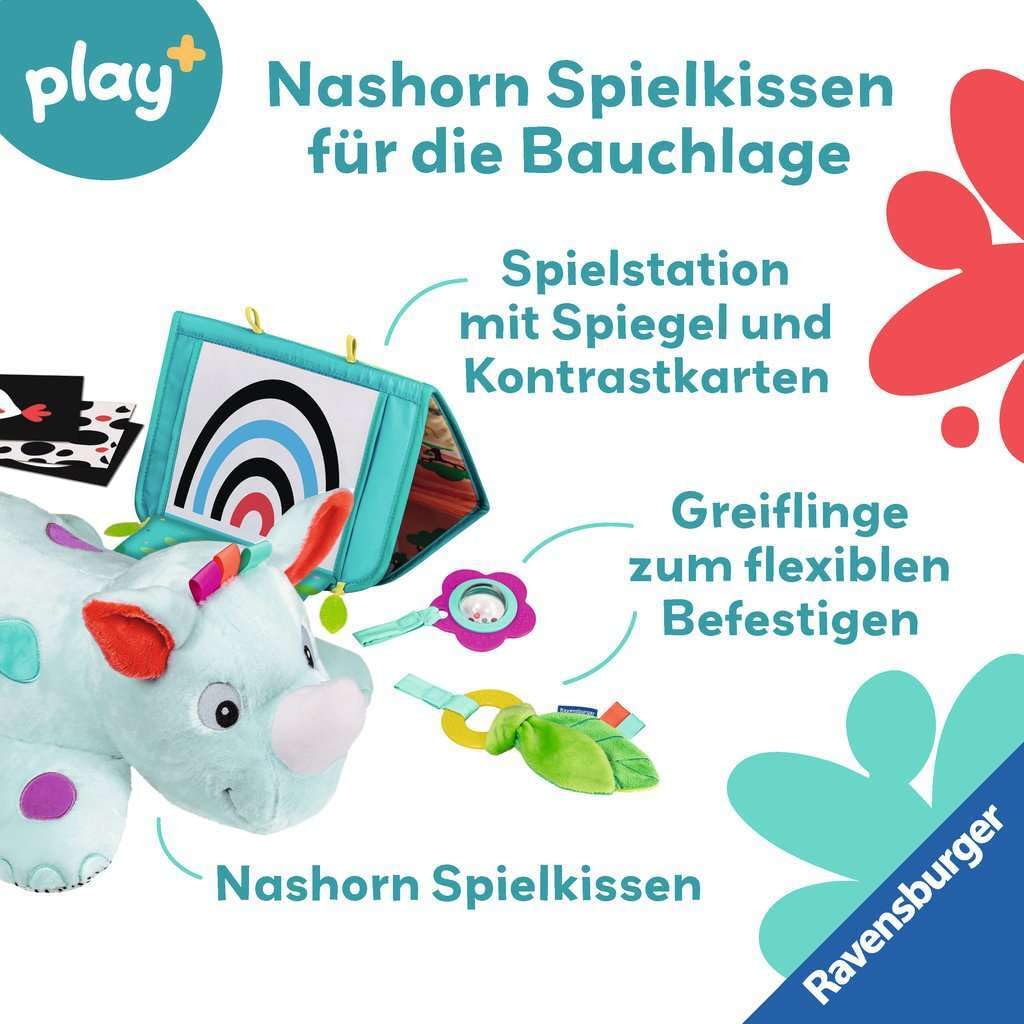 Play+ Nashorn Spielkissen (für Die Bauchlage)