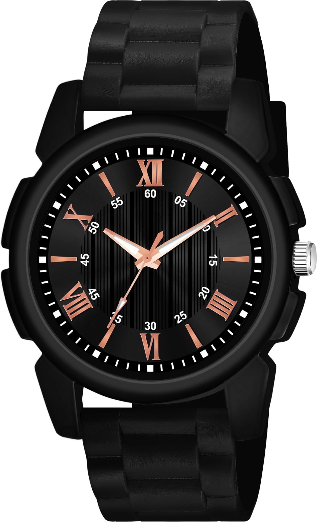 Talgo Alluring Analogue Black Dial Black Rubber Strap Graceful Stylish Wrist Watch for Boys and Men, Pack of 1-J16-BLK-1016-BLK-D-CDBLK (B0CF53SV64) Amazon Price History, Amazon Price Tracker