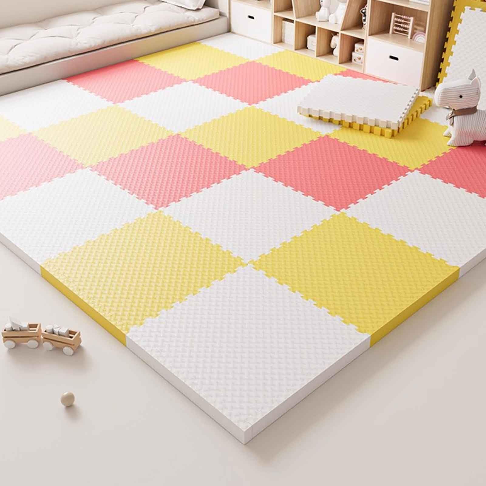 Tappetino in schiuma EVA ad incastro multicolore da 24 pezzi, 30x30 cm, tappeto per camera da letto, salotto, decorazione