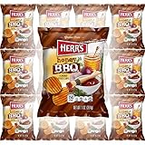 HERR'S Honey BBQ Bar-B-Que Potato Chips, Gluten-Free, 1oz Bag (Pack of 12, Total of 12 Oz)