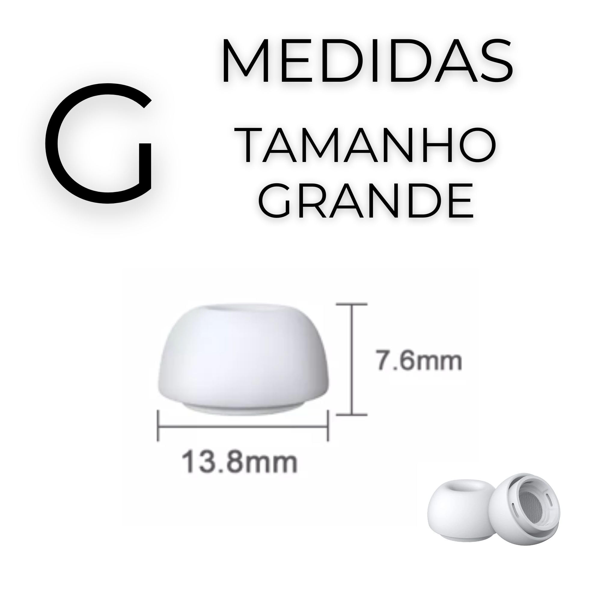 Pontas de Borracha Silicone para Fones de Ouvido Apple AirPods Pro Pontas de Borracha Silicone para Fones de Ouvido Apple AirPods Pro