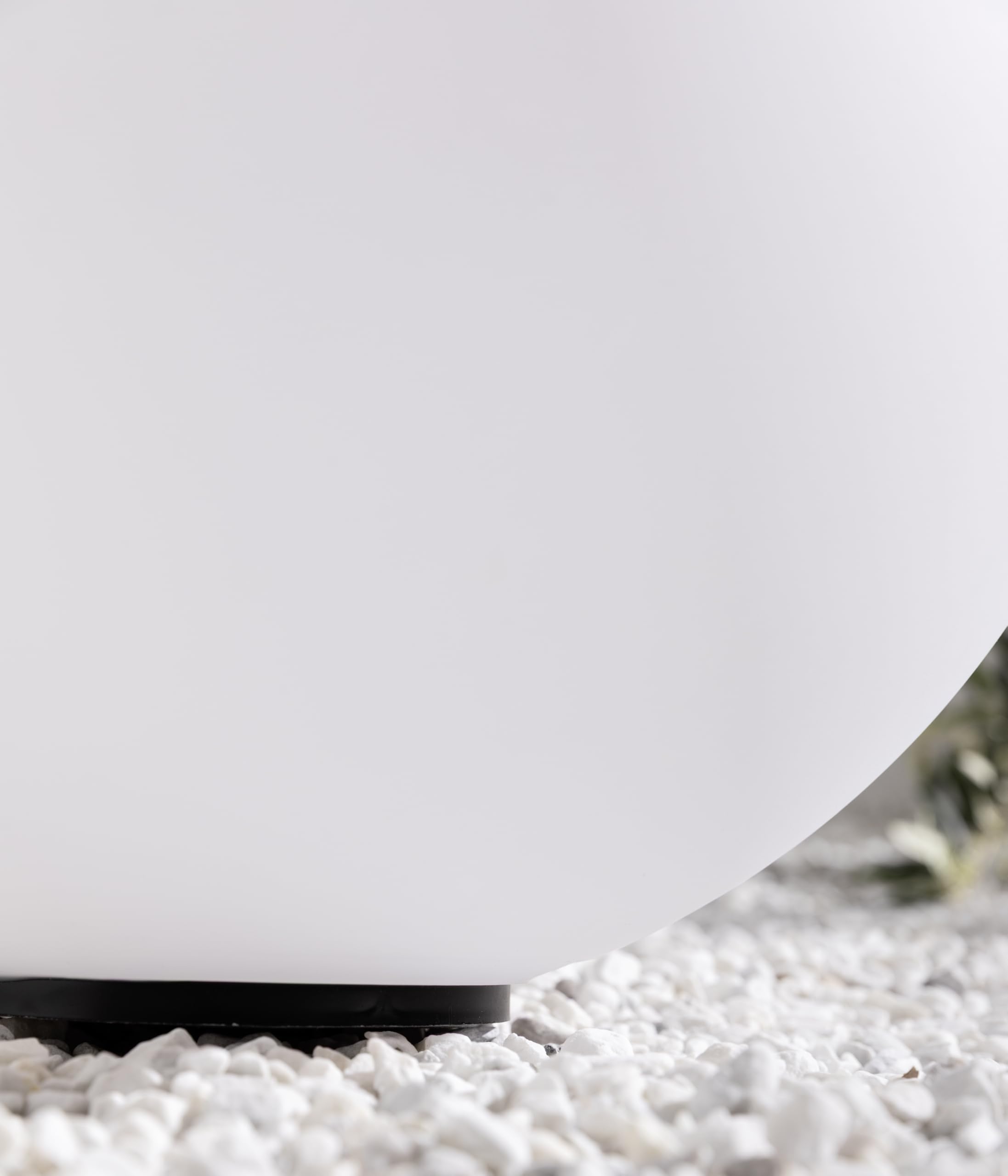 Dehner Sfera a energia Solare, Ø 40 cm, Effetto Vetro, Bianco