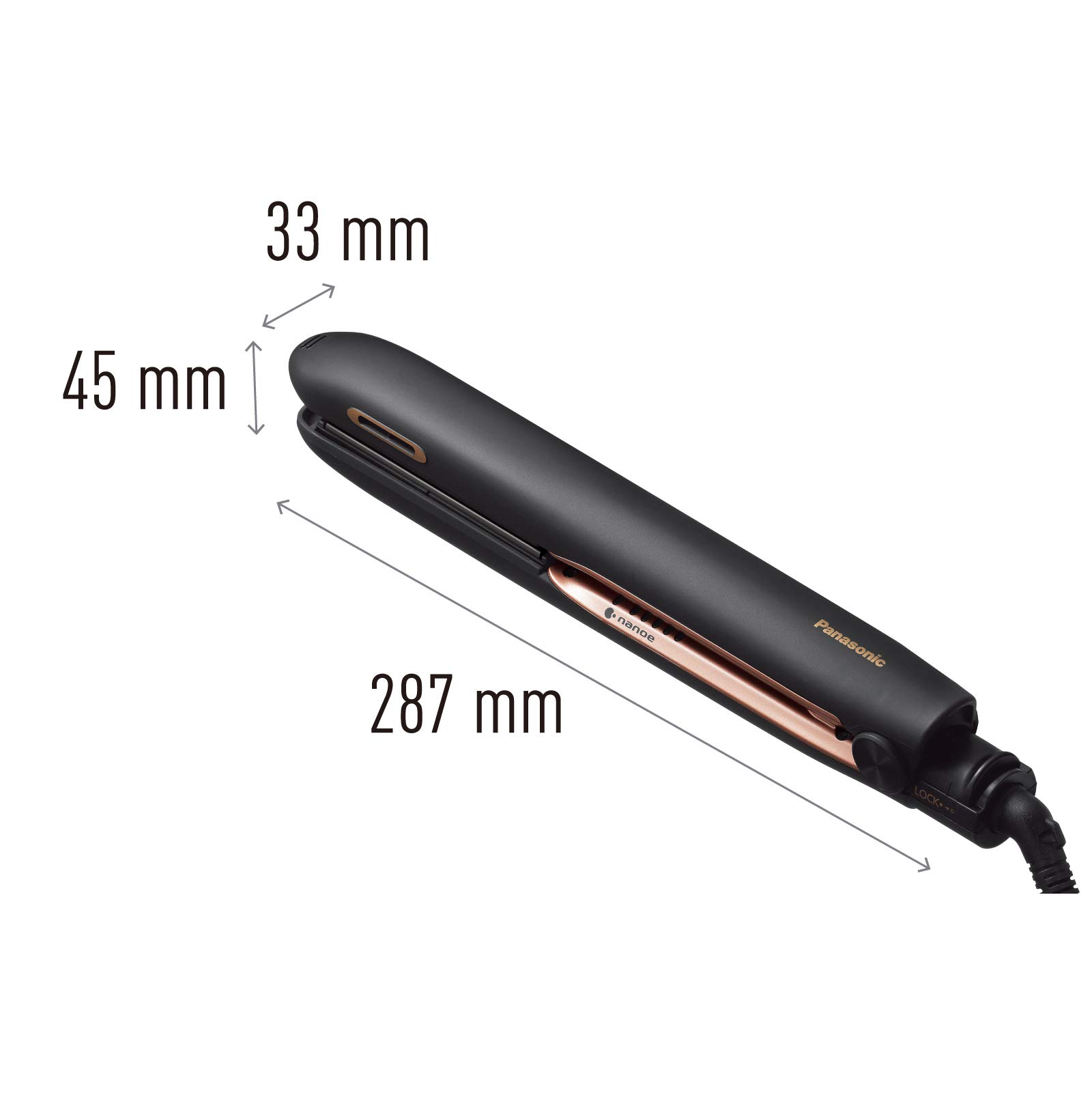 Panasonic EH-PHS9KK825 - Plancha de pelo profesional (iones con tecnología nanoe, inalámbrica, hidratación y cuidado del pelo, revestimiento cerámico, alisamiento profesional) Rosa