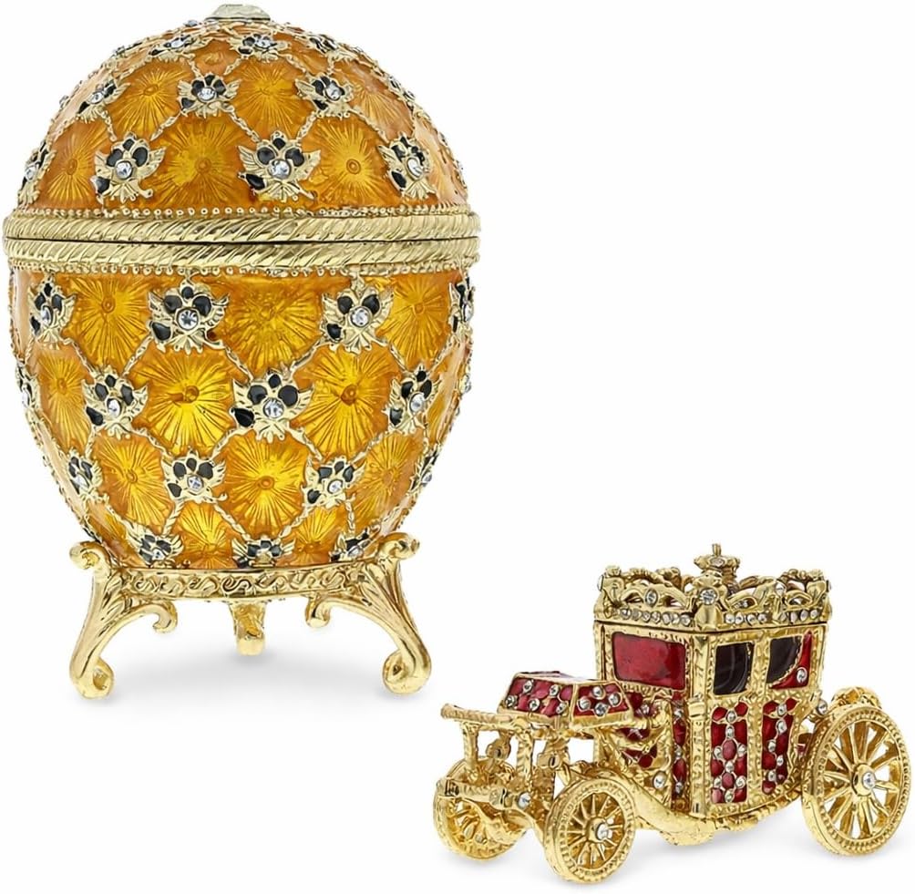BestPysanky 1897 Coronation Royal Imperial Easter Egg 3.8 Inches Tall